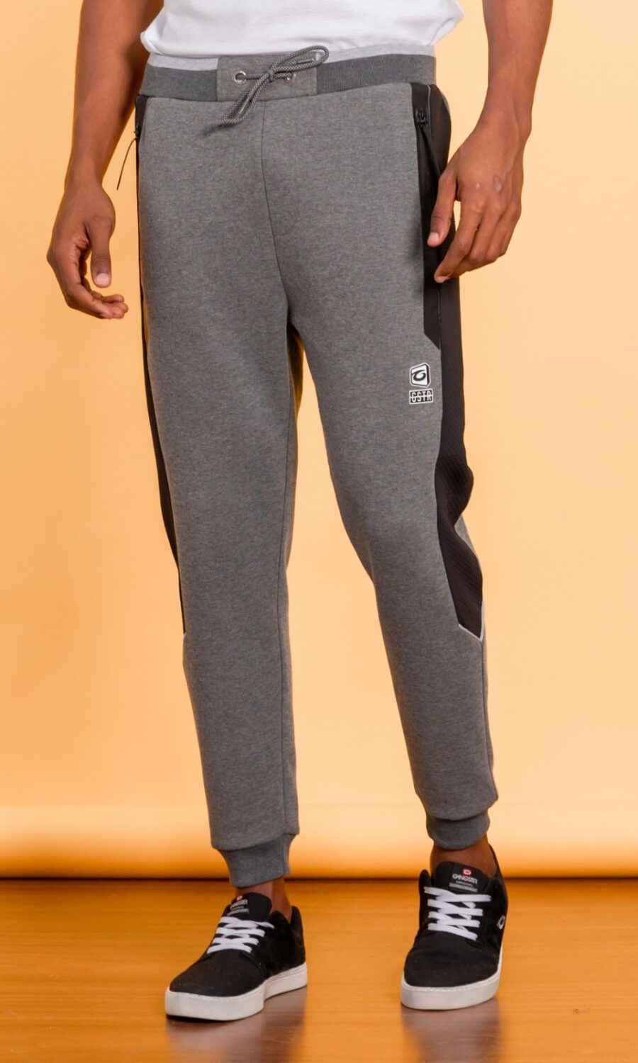 Pants Gangster Gris con Franja Negra