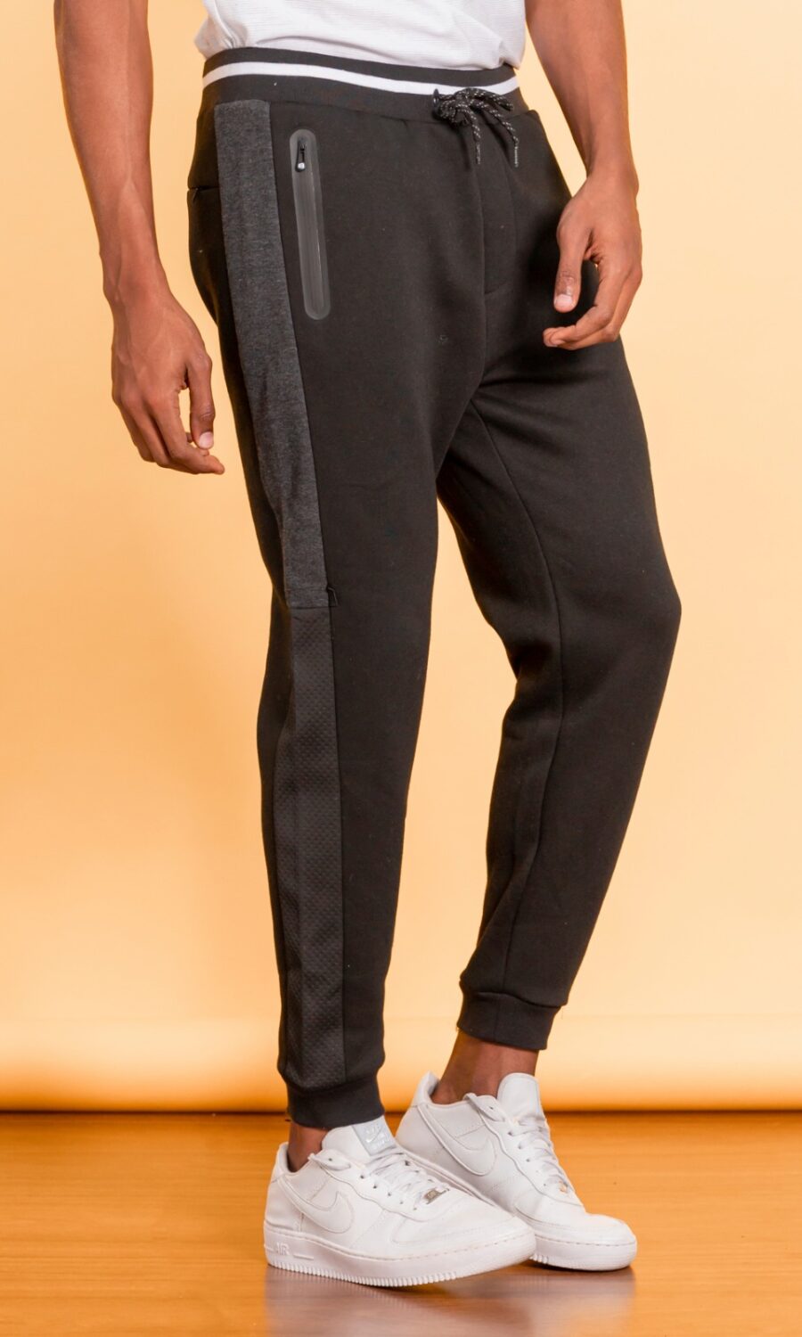 Pants Gangster Gris Oscuro con Franja Gris